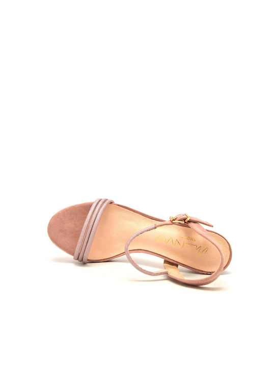 Suede Sandalen Rosa