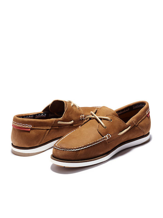 Atlantis Break Suede Ανδρικά Boat Shoes σε Καφέ Χρώμα