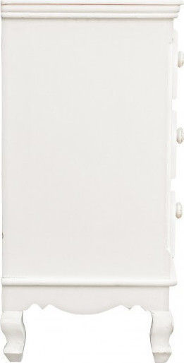 Drawers Storage Clorine Wooden with 3 Drawers White L41xW33.5xH68.5cm