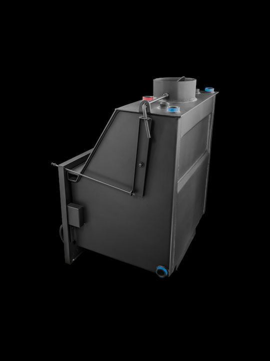 Metlor LDA 600/20 Ενεργειακό Τζάκι Ξύλου Καλοριφέρ 22.7kW Ίσιο με Ανοιγόμενη Πόρτα Ανοιχτού Δοχείου