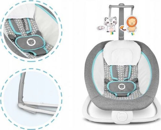 Lionelo Electric Relax pentru Bebeluși Pascal cu Muzică și Vibrații Gri pentru Copil până la 9kg