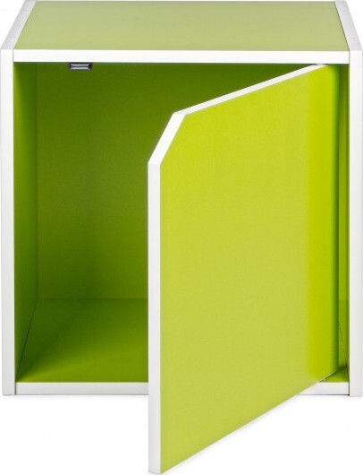 Color Cube Wall Living Room Cabinet Made of Green Particle Board 35x29.2x35cm