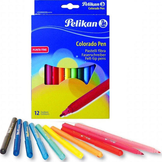 Pelikan Colorado Pen Drawing Markers 3mm Thin Set 12pcs