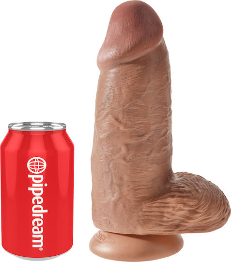 Pipedream Chubby Ρεαλιστικό Dildo με Όρχεις και Βεντούζα Tan 23cm