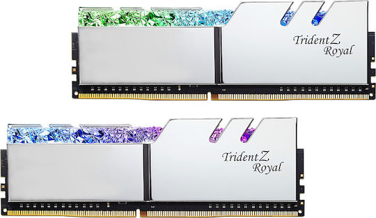 G.Skill Trident Z Royal 64ГБ DDR4 RAM с 4 модула (4x16GB) и Скорост 3600 за Настолен компютър