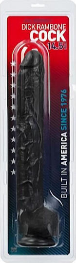 Doc Johnson Dick Rambone Dildo realist cu Testicule și Ventuză Negru 43cm