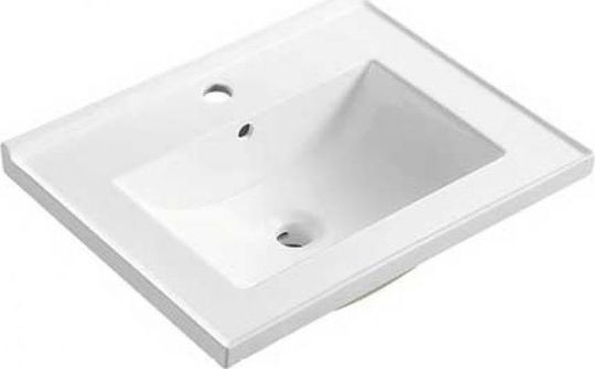 Gloria Luna-Up Blat cu Lavoar & Oglindă cu lumină L60xW46xH50cm Gri grafit