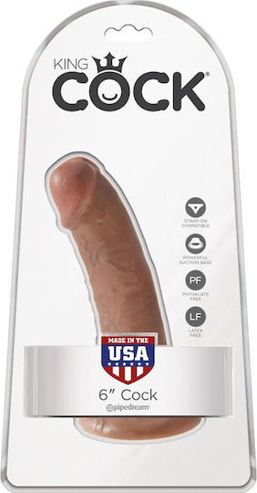 King Cock Ρεαλιστικό Dildo με Βεντούζα Tan 15cm