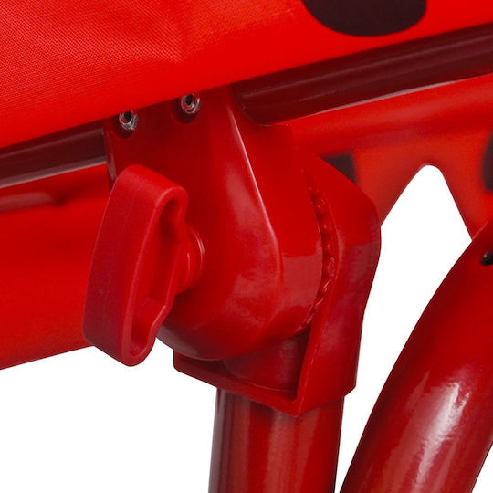 vidaXL Metal Double with Seatbelt Swing Set with Stand Love Bug 110x75x110cm Red