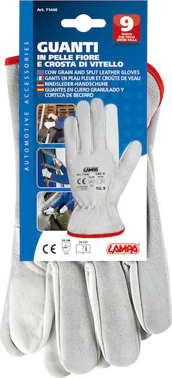 Lampa Gloves for Work Driver White Leather 1pcs