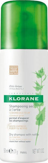 Klorane Shampooing Sec A L'ortie Spray Brown To Dark Hair Dry Shampoos Volume for Coloured Hair 50ml