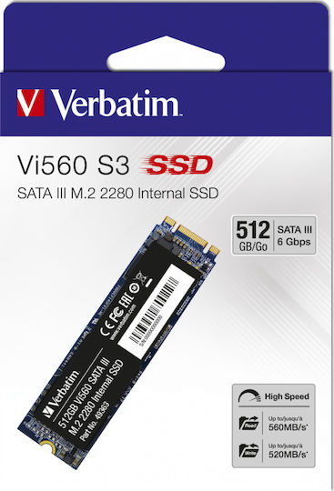 Verbatim Vi560 S3 SSD 512ГБ M.2 SATA III