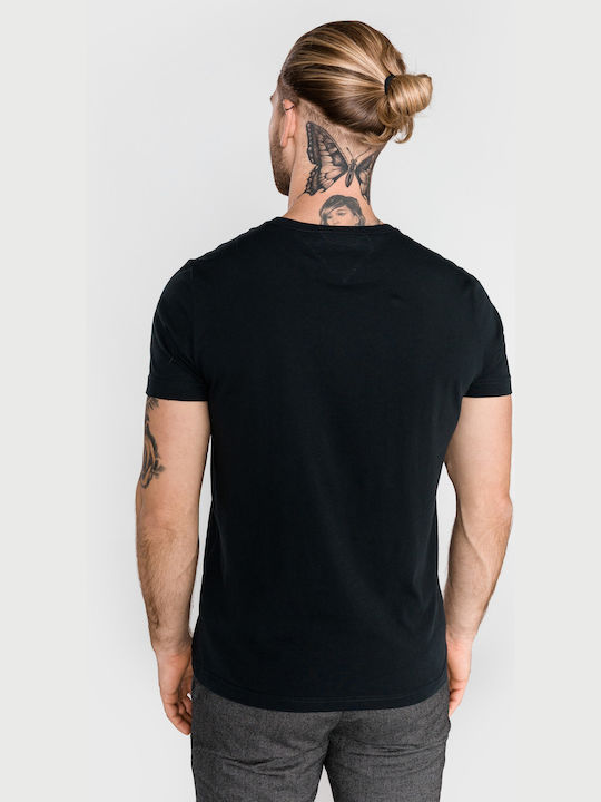 Tommy Hilfiger Essential Cotton Ανδρικό T-shirt Μαύρο με Λογότυπο