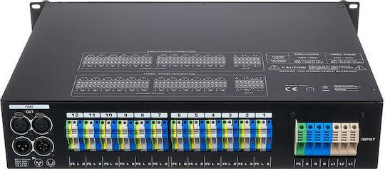 Botex DPX-1210T DMX Dimmer Κονσόλας Φωτισμού με 12 Κανάλια Ελέγχου / 2 Εισόδους XLR με Τοποθέτηση Rack και Σύνδεση Ethernet