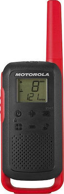 Motorola Talkabout T62 Funkgerät PMR 0.5W mit Monochromdisplay Set mit 2Stück In Rot Farbe