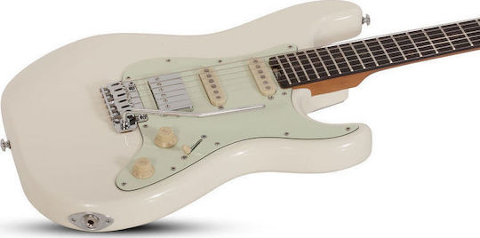 Schecter Signature Nick Johnston Electric Guitar Stratocaster with HSS Pickup Configuration Atomic Snow