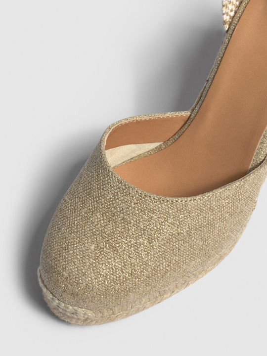 Carina Women's Fabric Platform Espadrilles Gold