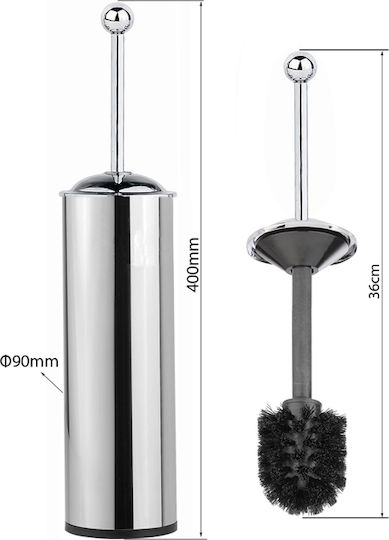 Bronze Art 02H8 02H8-11 Inox Toilet Brush Silver Floor