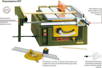 Proxxon Bench Saw 200W, Cutting Disc Diameter 80mm & Cutting Speed 7000rpm 2707010