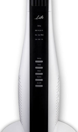 Life Levante 44 Ventilator Turm 40W mit Fernbedienung Weiß