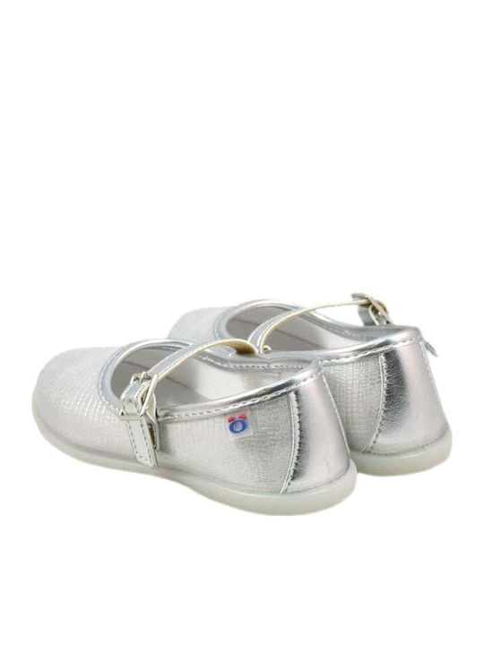 Conguitos Kids Anatomic Ballerinas with Adjustable Metal Clasp Silver