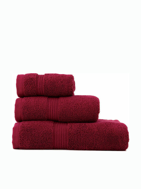 Nef-Nef Homeware Πετσέτα Σώματος Aegean 80x160εκ. Bordo Βάρους 705gr/m²