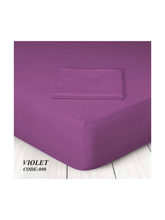 Marwa Set de Fețe de Perne cu plic de acoperire 008 Violet 50x70cm