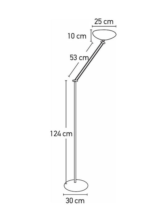 Inlight 45017 Подова Лампа В177xД30см. с Цокъл за Крушка null Бояджийница-черно