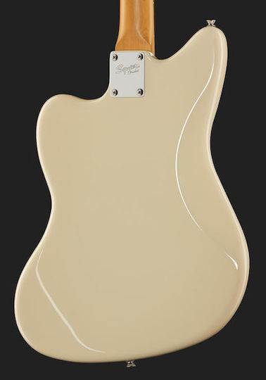 Squier Elektrische Gitarre Versatz mit SS Tonabnehmerkonfiguration Creme