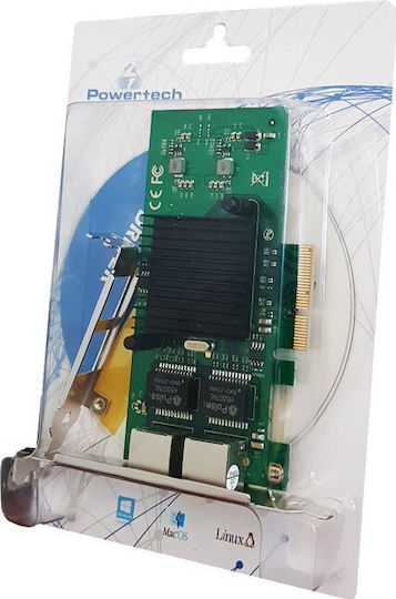 Powertech Ενσύρματη Κάρτα Δικτύου Ethernet PCI-e