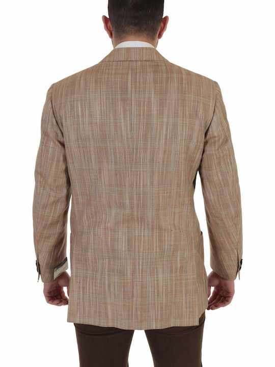 CORNELIANI TRICUMBO JACKE KARIERT BEIGE