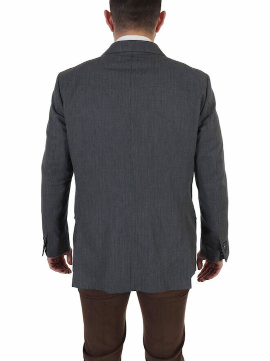 CORNELIANI JACKE GESTREIFT GRAU