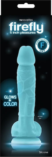 Ns Novelties Firefly Dildo Реалистично дилдо с Топки и Вендуза Светлосин 13см