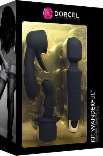 Dorcel Kit Wanderful Vibrator Masaj 20cm Negru