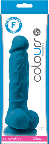 Ns Novelties Colours Pleasures Dildo Реалистично дилдо с тестиси Светлосин