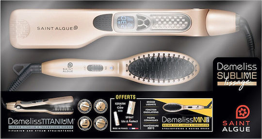 Demeliss Titanium 3947 Hair Straightener with Steam and Ceramic Plates 85W