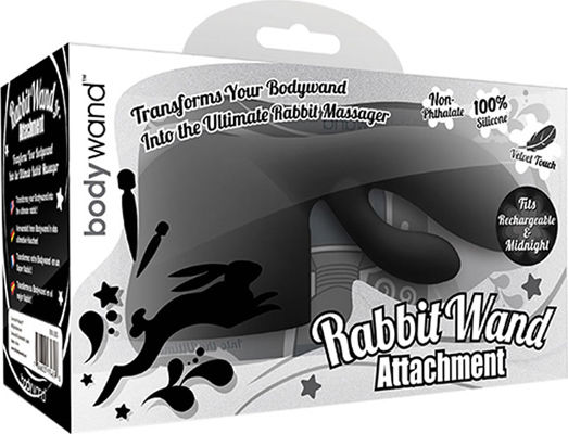 Bodywand Rabbit Wand Silicone Attachment Κεφαλή για Δονητή Black