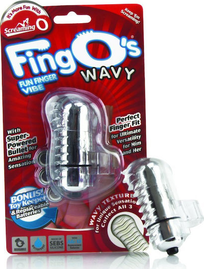 Screaming O The Fingo's - Each - Wavy Vibrator Degetul 6.5cm Clar