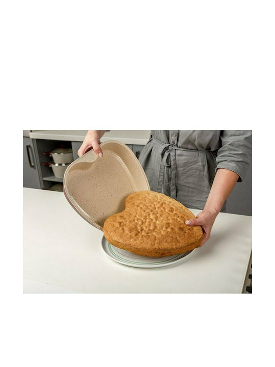Nava Terrestrial Backform Torte Aluminium 33x33x5cm Burgundy 1cm
