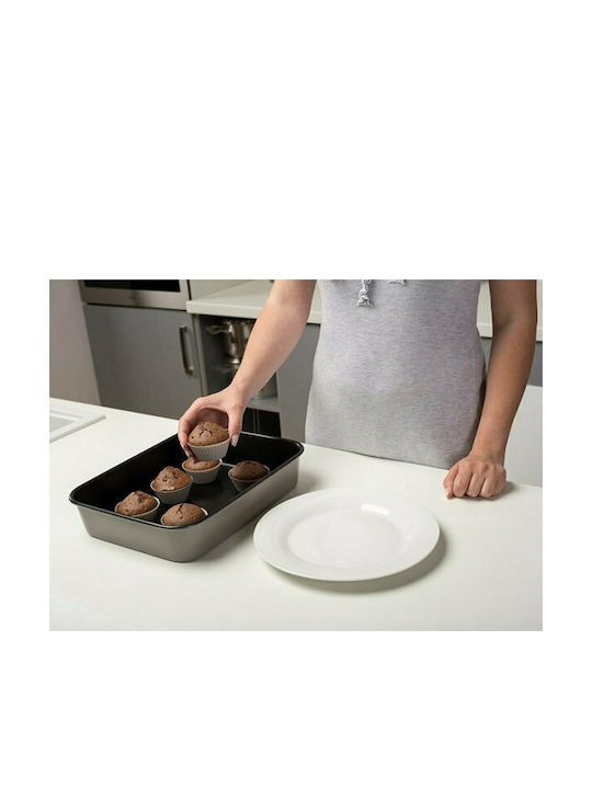 Nava No Coating Silicone Cake Baking Pan Misty 6.5x6.5x3.5cm 12pcs