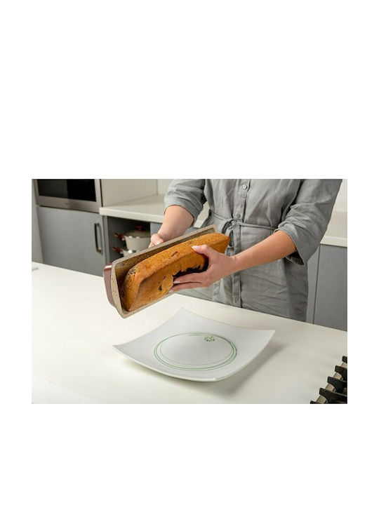 Nava Ceramic Aluminum Cake Baking Pan Terrestrial Burgundy 39x12.5x6cm