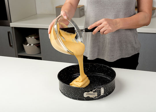 Nava Marble Aluminum Cake Baking Pan with Removable Bottom Nature Black 28x28x7cm