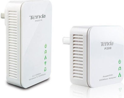 Tenda PW201A+P200 Powerline Dual Kit Wi‑Fi 4 and Ethernet Port