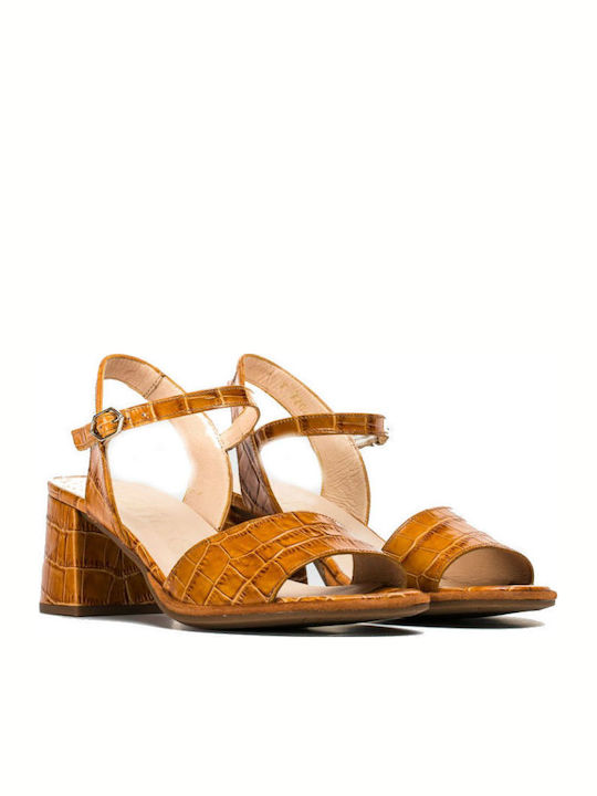 Leather Sandals Tabac Brown
