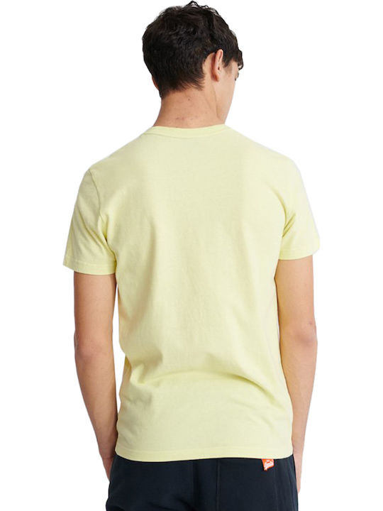 Superdry Emboss Pastel Line Herren T-Shirt Kurzarm Gelb