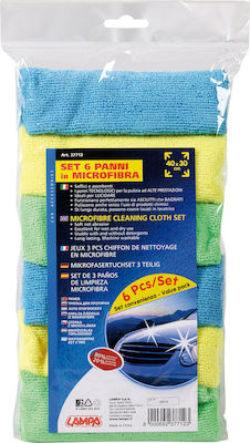 Lampa Microfibre Cleaning Cloth Cleaning For Car 40x30cm 6pcs L3771.2