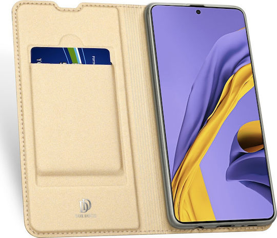 Dux Ducis Skin Pro Book Synthetic Leather Gold (Galaxy A71)