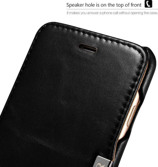 iCarer Vintage Folio Book Δερματίνης Μαύρο (iPhone SE 2022/2020)