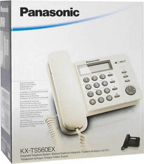 Panasonic KX-TS580 Corded Office Phone White KX-TS580EX2W
