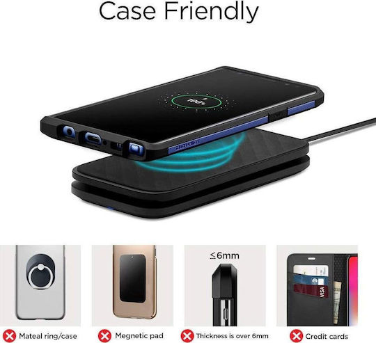Spigen Wireless Charger (Qi Pad) 15W Quick Charge 3.0 Blacks (F316W)